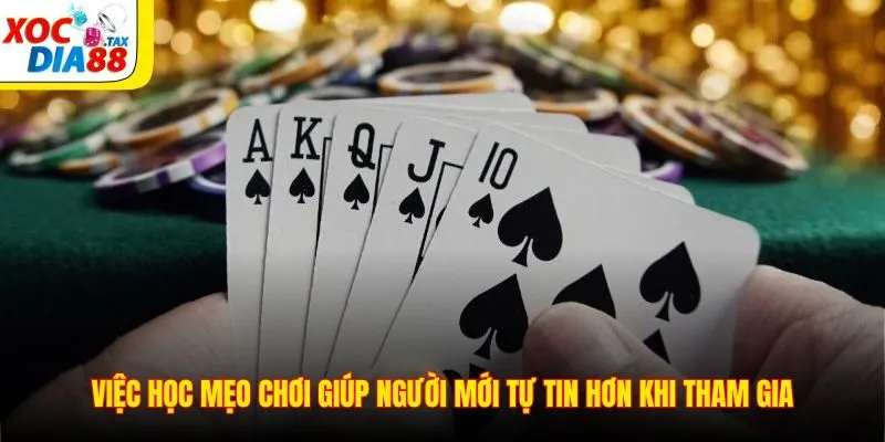 Việc học mẹo chơi giúp người mới tự tin hơn khi tham gia